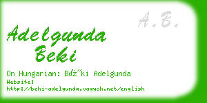 adelgunda beki business card